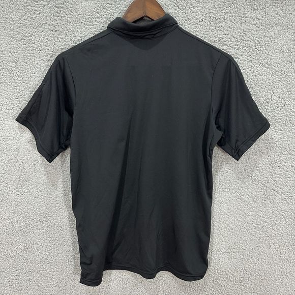 Nike womens shirt large black polo short sleeve swoosh dri fit athletic golf - Picture 6 of 6